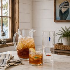 Fish On Hook Drinking Glass Set of 6
