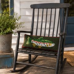 Fishing Camp Trout Hook Pillow