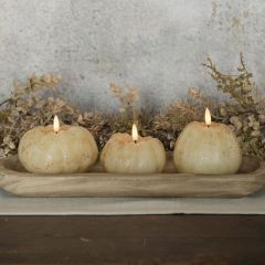 Flameless Cream Pumpkin Candle