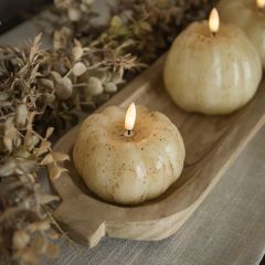 Flameless Cream Pumpkin Candle