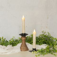 Flickering Flame 6.75 Inch Taper Candle Set of 2