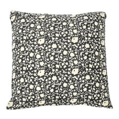 Floral Block Print Cotton Throw Pillow
