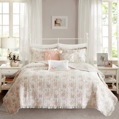 Floral Print Coverlet Set