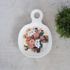 Floral Stoneware Spoon Rest