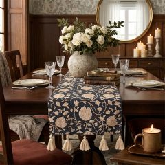 Floral Tasseled Table Runner