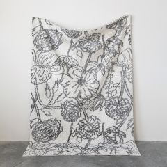 Flower Pattern Cotton Tufted Area Rug