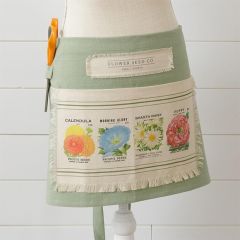 Flower Seed Packet Half Apron