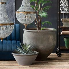 Fluted Glazed Pottery Bowl