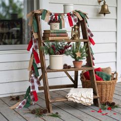 Folding Wooden Step Display Stand