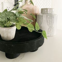 Footed Decorative Paulownia Wood Display Riser
