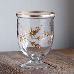 Footed Glass Hurricane Vase