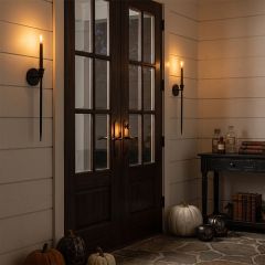 Forged Iron Taper Wall Sconce Set of 2