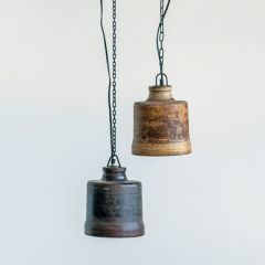 Found Fiberglass Pendant Light