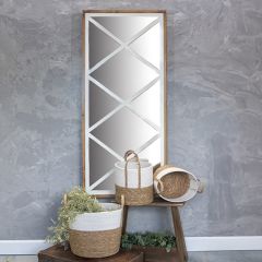 Framed Lattice Wall Mirror