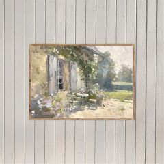 Framed Lunch on The Veranda Printed Canvas Wall Art