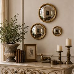 Framed Round Bullseye Wall Mirror