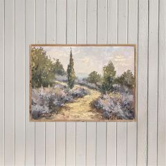 Framed Through The Lavender Fields Printed Canvas Wall Art