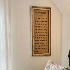 Framed Velveteen Rabbit On Burlap