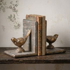 French Country Bird Duet Iron Bookends