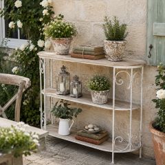 French Country Farmhouse 3 Tier Shelving Unit 