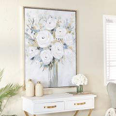 French Country Floral Framed Wall Art