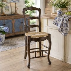 French Country Ladderback Counter Stool
