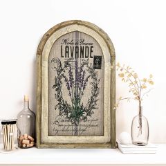 French Country Lavender Framed Linen Wall Art