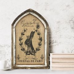French Rabbit Head Framed Wall Art