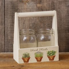 Fresh Herbs 2 Jar Tabletop Caddy