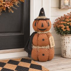Friendly Witch Pumpkin Stack Shelf Sitter