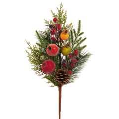 Frosted Mixed Fruit Pick Set of 3