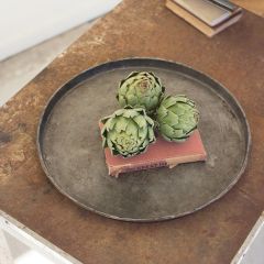 Galvanized Round Metal Tray