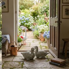 Garden Duck Statuette Set of 2