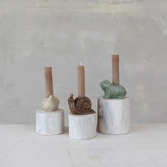 Garden Friends Taper Candle Holder Set of 3