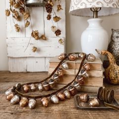 Gathered Glass Acorn Ornament Set of 36