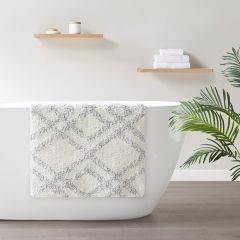 Geo Diamond Cotton Tufted Bath Rug