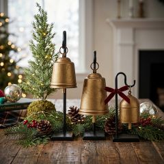 Gilded Homestead Bell with Stand Set of 6