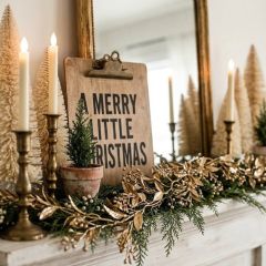 Gilded Leaf and Berry Garland