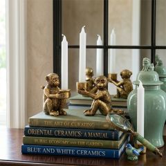 Gilded Manor Monkey Taper Holder One of Each