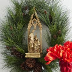 Gilded Tabletop Holy Family Statue