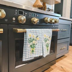 Gingham Check Daisy Kitchen Towel