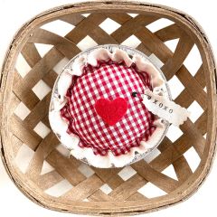 Gingham Check Mini Fabric Pie