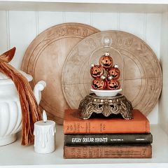 Glass Jack O Lantern Ornaments Set of 6
