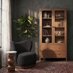 Glass Paneled Double Door Display Cabinet