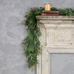 Glittered Christmas Pine Garland