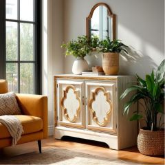 Gold Accent Storage Cabinet
