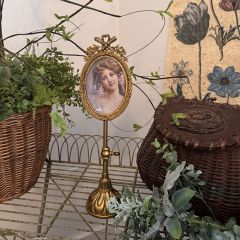 Gold Finish Pedestal Photo Frame