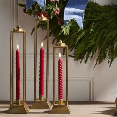 Gold Lantern Candle Holder Set of 3