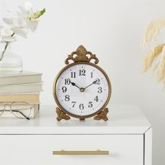 Gold Scroll Footed Table Clock