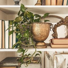Gold Tabletop Urn With Handles